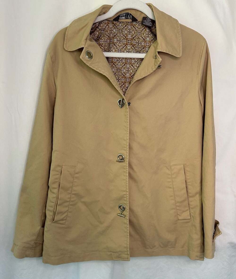 George by Mark Eisen Women's Jacket Beige Trench Coat